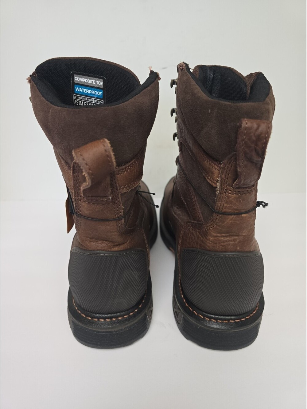Ariat Men's OverDrive 8" Wide Square Composite Toe Waterproof Boot Brown 11.5 EE - Picture 3 of 8